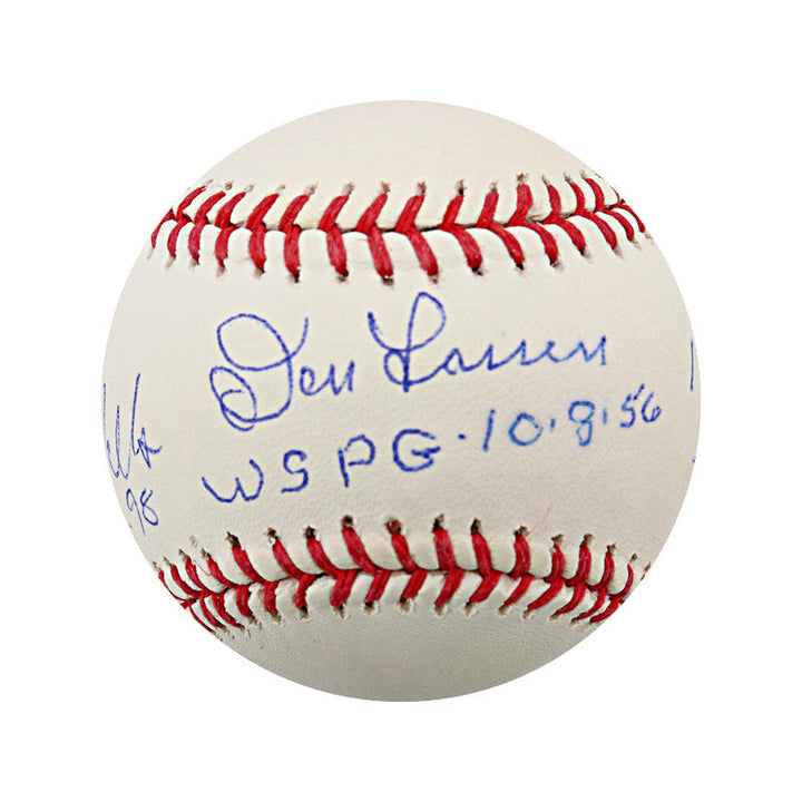 Don Larsen, David Cone & David Wells New York Yankees Triple Autographed Inscribed OMLB Baseball (Steiner COA)