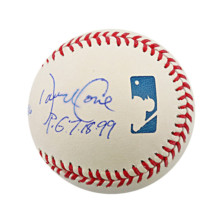 Don Larsen, David Cone & David Wells New York Yankees Triple Autographed Inscribed OMLB Baseball (Steiner COA)