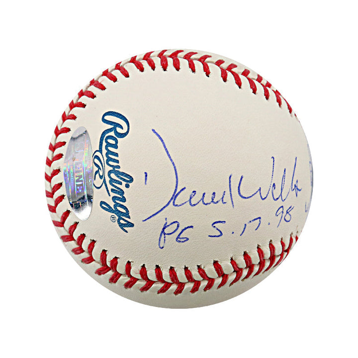 Don Larsen, David Cone & David Wells New York Yankees Triple Autographed Inscribed OMLB Baseball (Steiner COA)