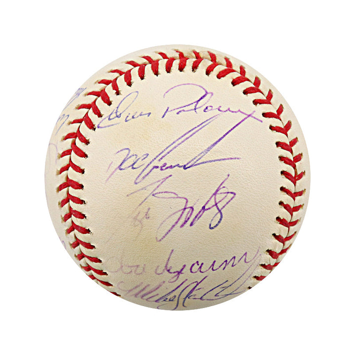 2000 New York Yankees 20 Signature Team Signed OMLB Baseball (Steiner COA)
