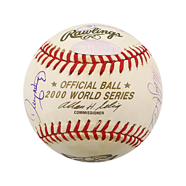 2000 New York Yankees 20 Signature Team Signed OMLB Baseball (Steiner COA)