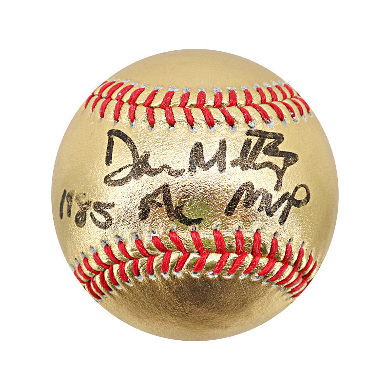 Don Mattingly New York Yankees Autographed Signed Inscribed "1985 AL MVP" Gold OMLB Baseball (CX Auth)