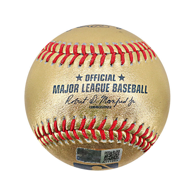Don Mattingly New York Yankees Autographed Signed Inscribed "1985 AL MVP" Gold OMLB Baseball (CX Auth)