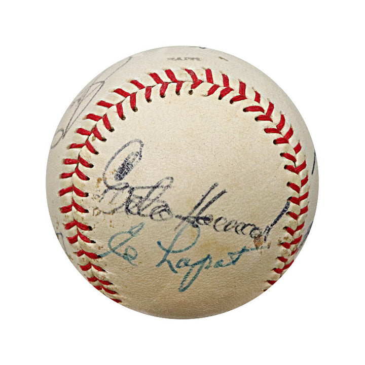 DiMaggio, Rizzuto, Martin Multi Signed Yankees Logo Wilson Ball (JSA LOA)