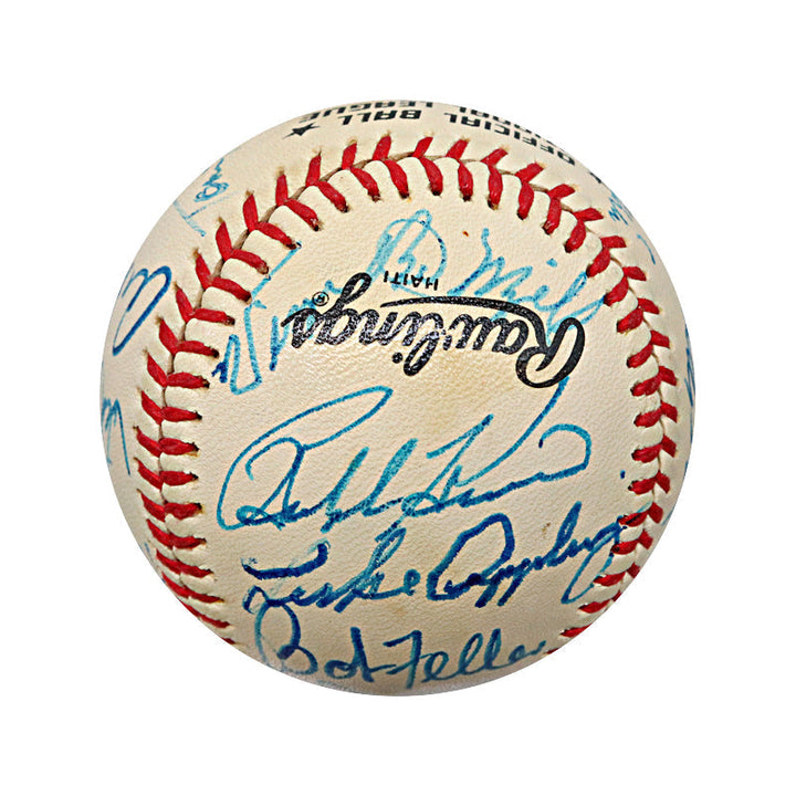 Roger Maris, Thomson, Feller Multi Signed Hall of Famers and Stars ONL Charles Feeney Ball (PSA LOA)