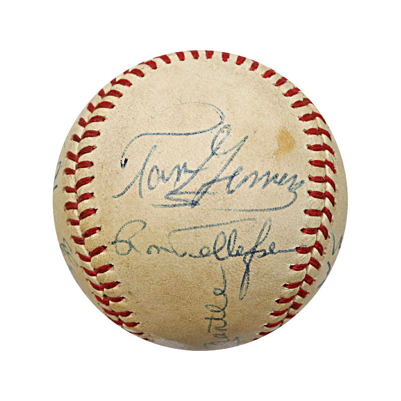 Mickey Mantle, Ford, Feller, Harrelson Multi Signed Hall of Famers and Stars Ball (JSA LOA)