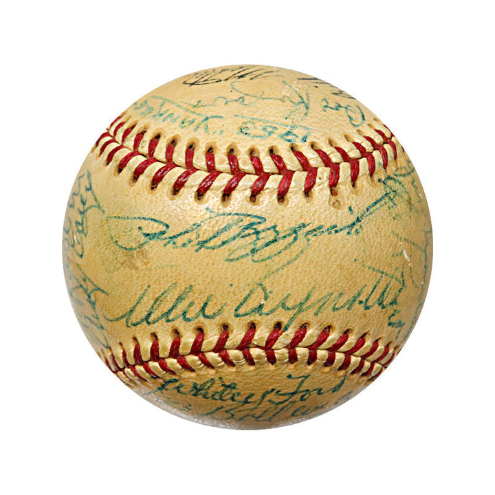 Mantle, Mize, Berra 1953 New York Yankees Team Signed Ball (PSA LOA)