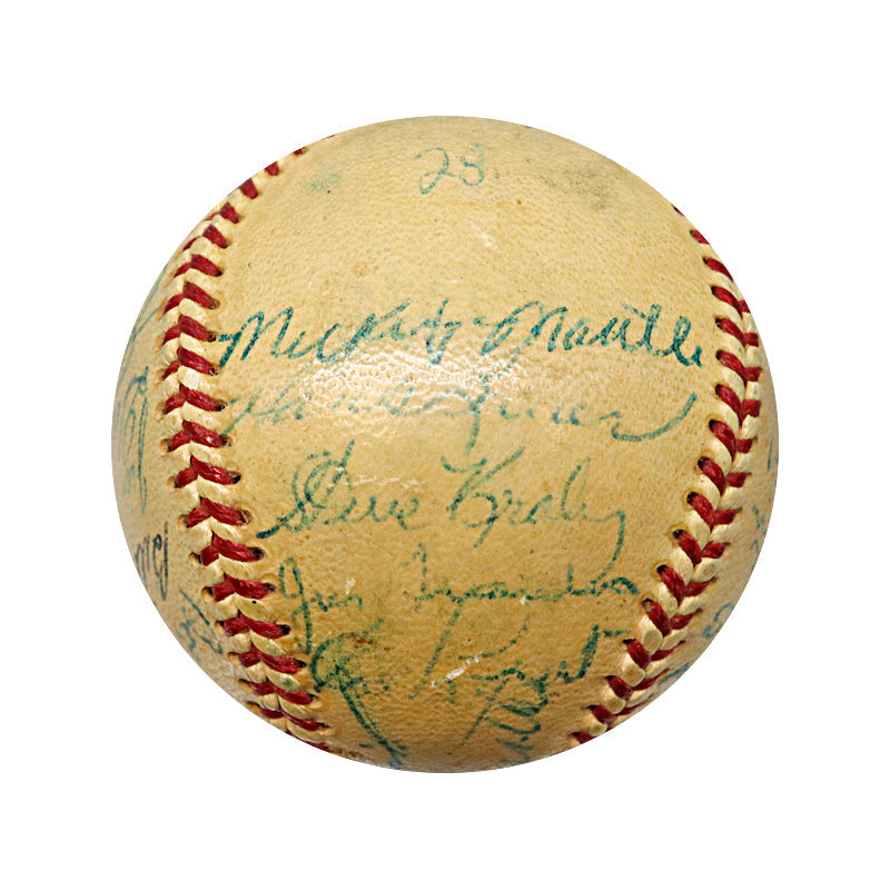 Mantle, Mize, Berra 1953 New York Yankees Team Signed Ball (PSA LOA)