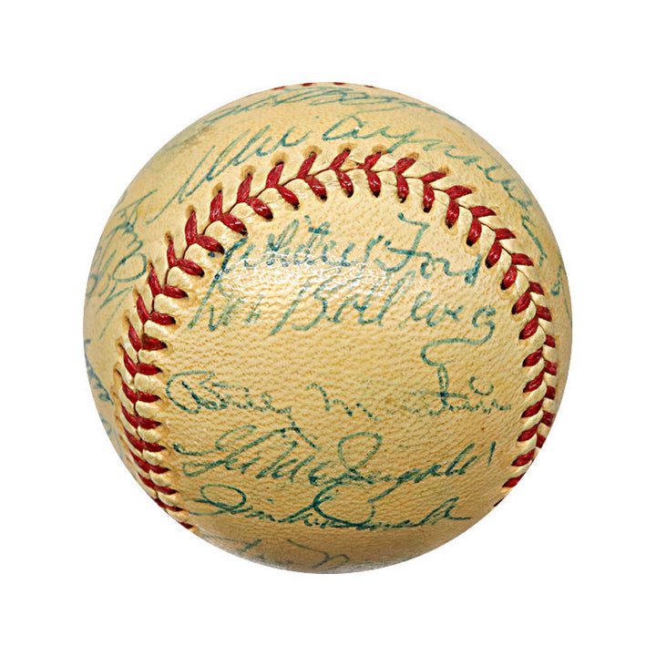 Mantle, Mize, Berra 1953 New York Yankees Team Signed Ball (PSA LOA)