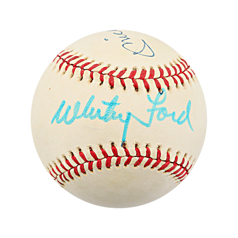 Mantle, Ford, Berra Yankees Multi Signed OAL Lee MacPhail Ball (JSA LOA)