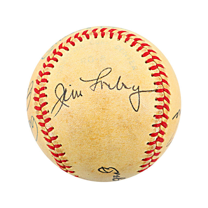Mickey Mantle Multi Signed Autographed Historic HR Pitchers OAL Ball (JSA LOA)