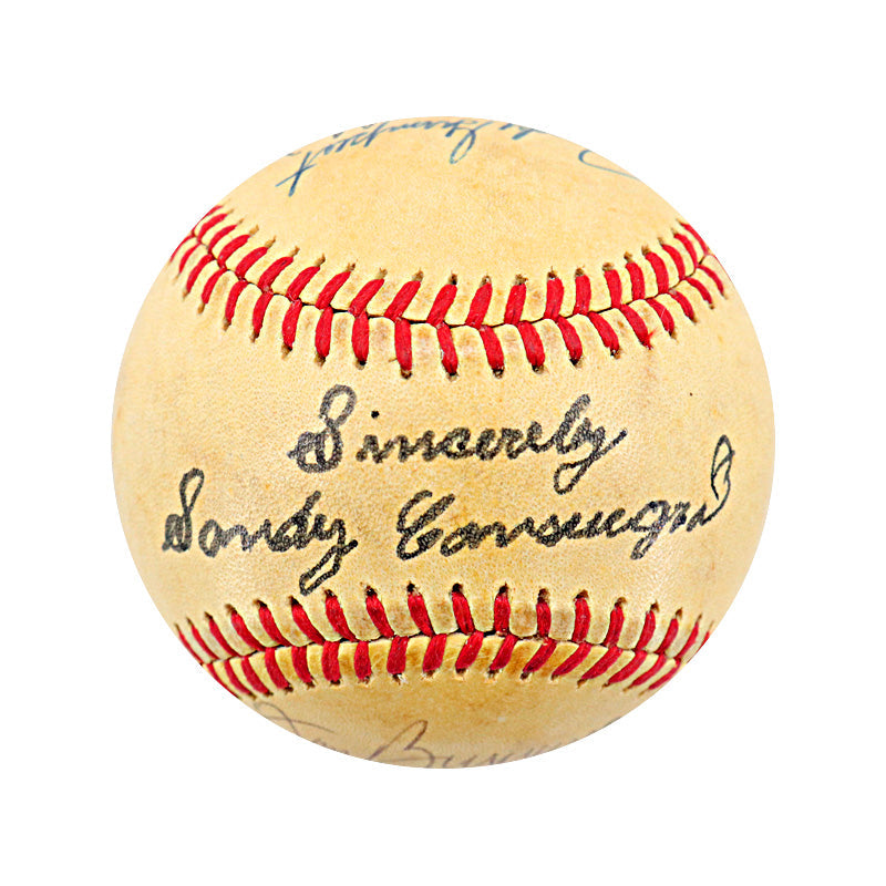 Mickey Mantle Multi Signed Autographed Historic HR Pitchers OAL Ball (JSA LOA)