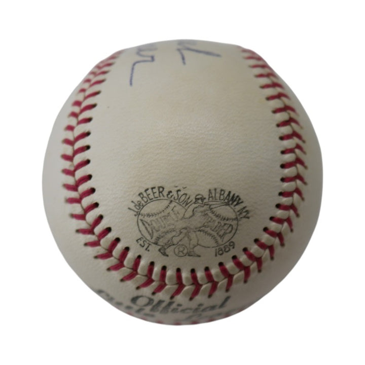 Casey Stengel New York Yankees Autographed Inscribed Official Little League Baseball PSA LOA
