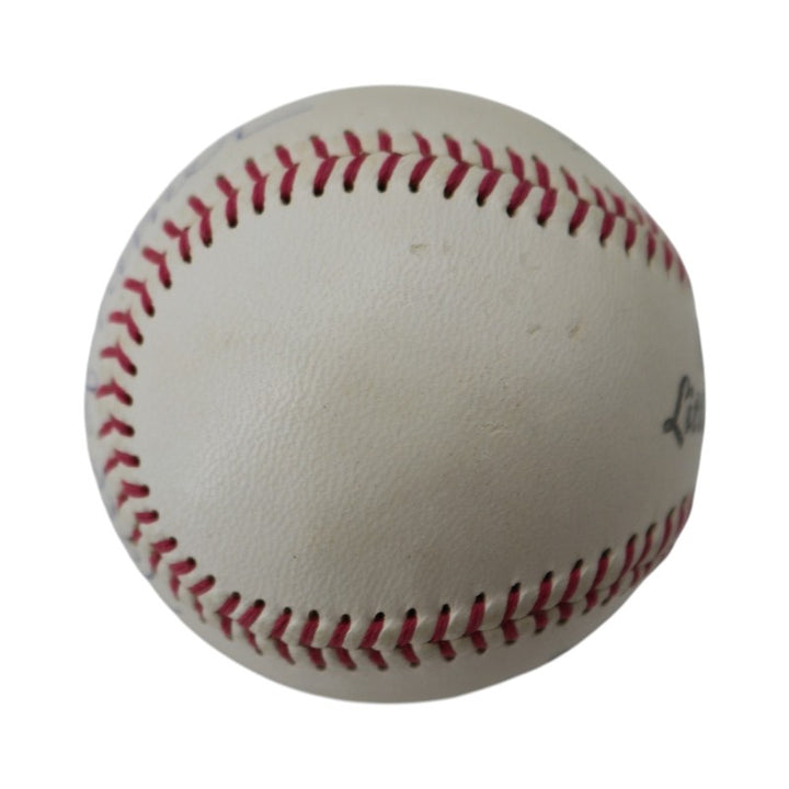Casey Stengel New York Yankees Autographed Inscribed Official Little League Baseball PSA LOA