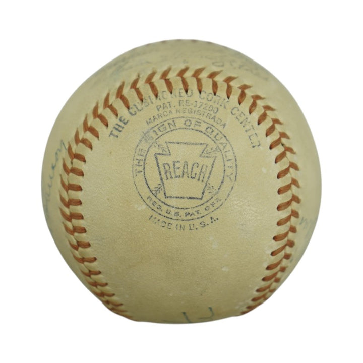 Ruth Wagner Johnson Sisler Mack Collins Multi Signed OAL Baseball PSA LOA