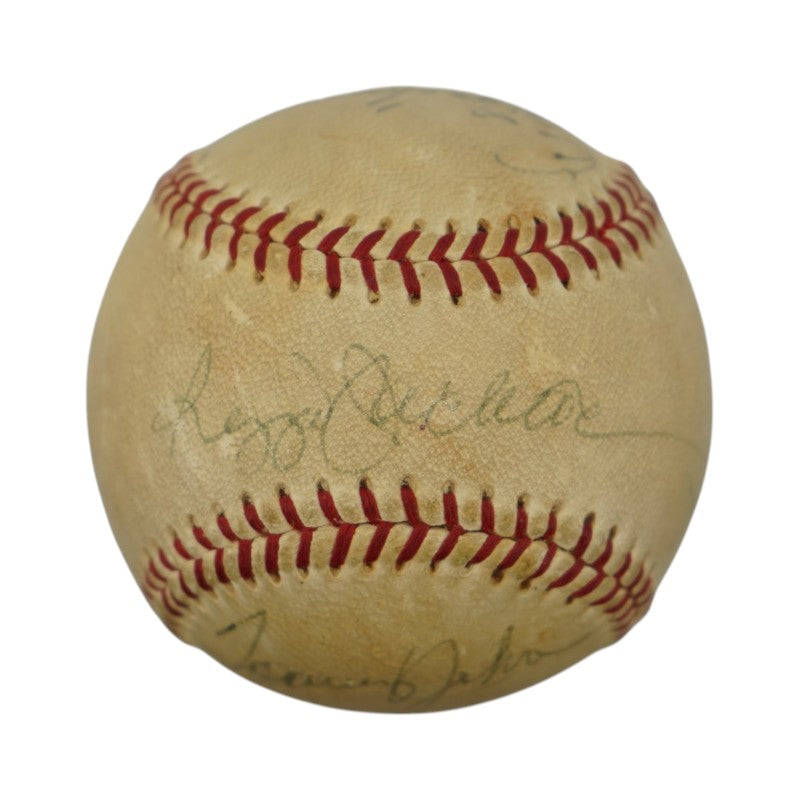 1970 New York Yankees Greats Jackson, Ford, Rizzuto Signed OAL Ball (JSA LOA)