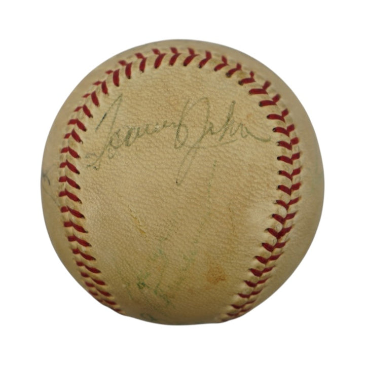 1970 New York Yankees Greats Jackson, Ford, Rizzuto Signed OAL Ball (JSA LOA)