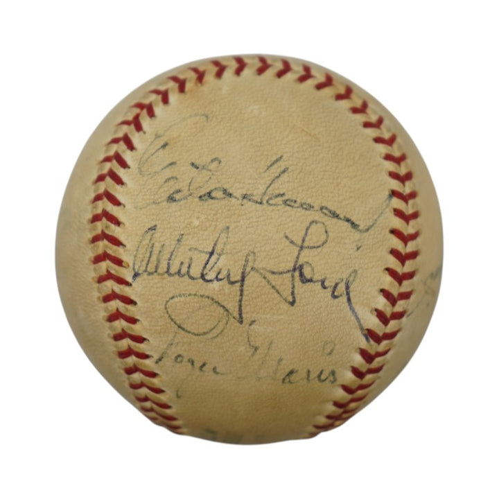 1970 New York Yankees Greats Jackson, Ford, Rizzuto Signed OAL Ball (JSA LOA)
