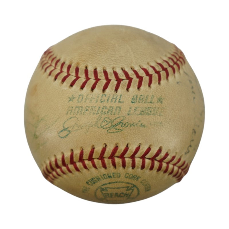 1970 New York Yankees Greats Jackson, Ford, Rizzuto Signed OAL Ball (JSA LOA)