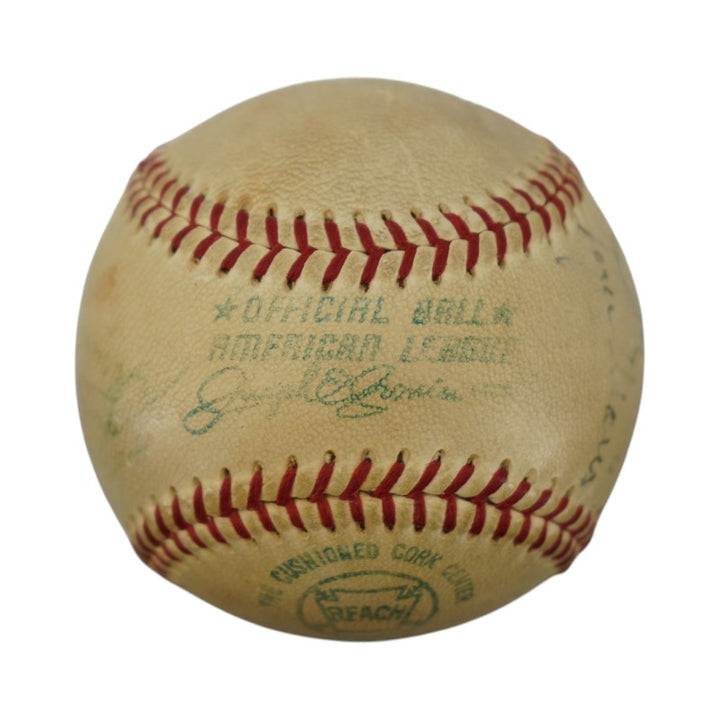 1970 New York Yankees Greats Jackson, Ford, Rizzuto Signed OAL Ball (JSA LOA)