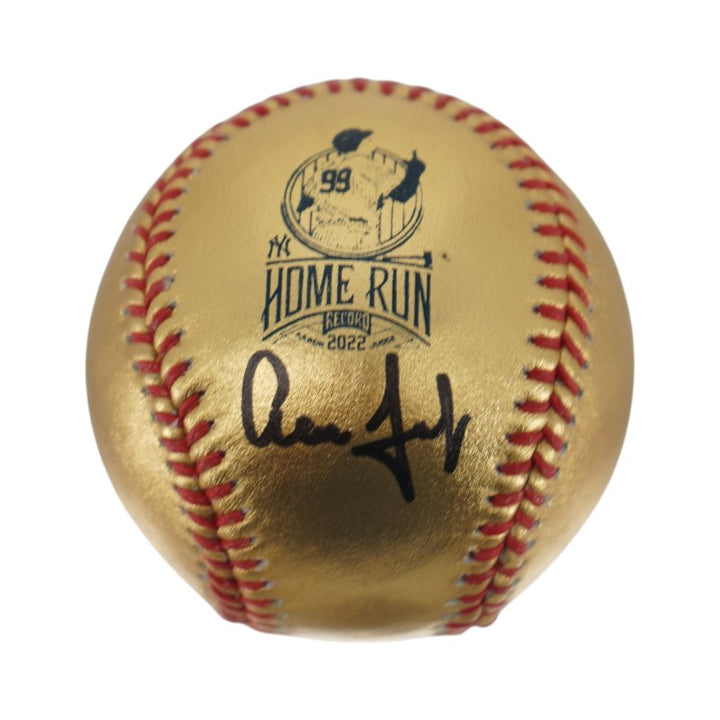 Aaron Judge New York Yankees Autographed 62 HR Gold Logo Ball LE 79/99 MLB/Fanatics Auth
