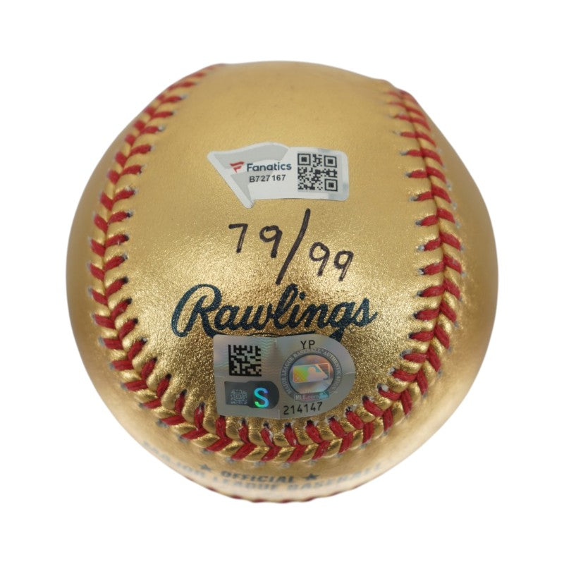 Aaron Judge New York Yankees Autographed 62 HR Gold Logo Ball LE 79/99 MLB/Fanatics Auth