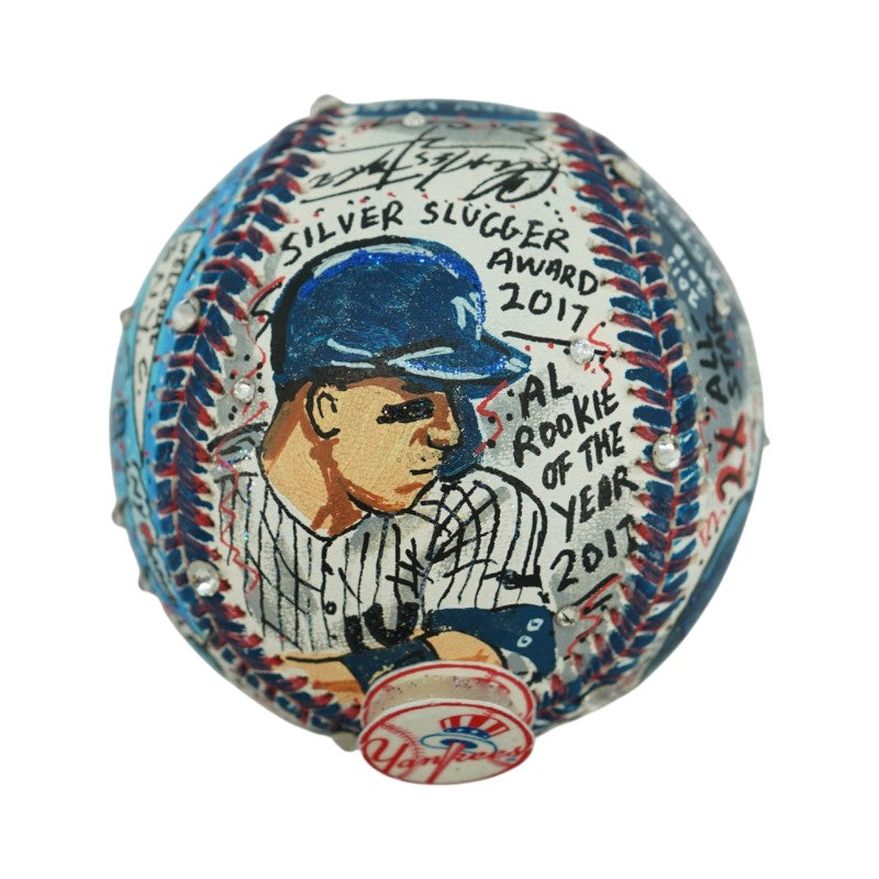 Aaron Judge New York Yankees Autographed Fazzino Pop Art Baseball MLB/Fanatics Auth
