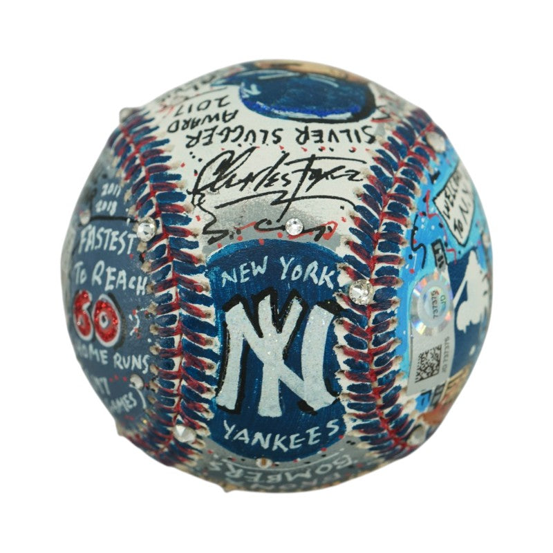 Aaron Judge New York Yankees Autographed Fazzino Pop Art Baseball MLB/Fanatics Auth