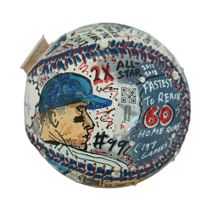 Aaron Judge New York Yankees Autographed Fazzino Pop Art Baseball MLB/Fanatics Auth