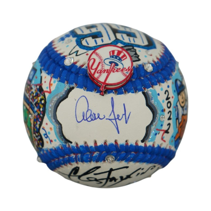 Aaron Judge New York Yankees Autographed Fazzino Pop Art Baseball MLB/Fanatics Auth