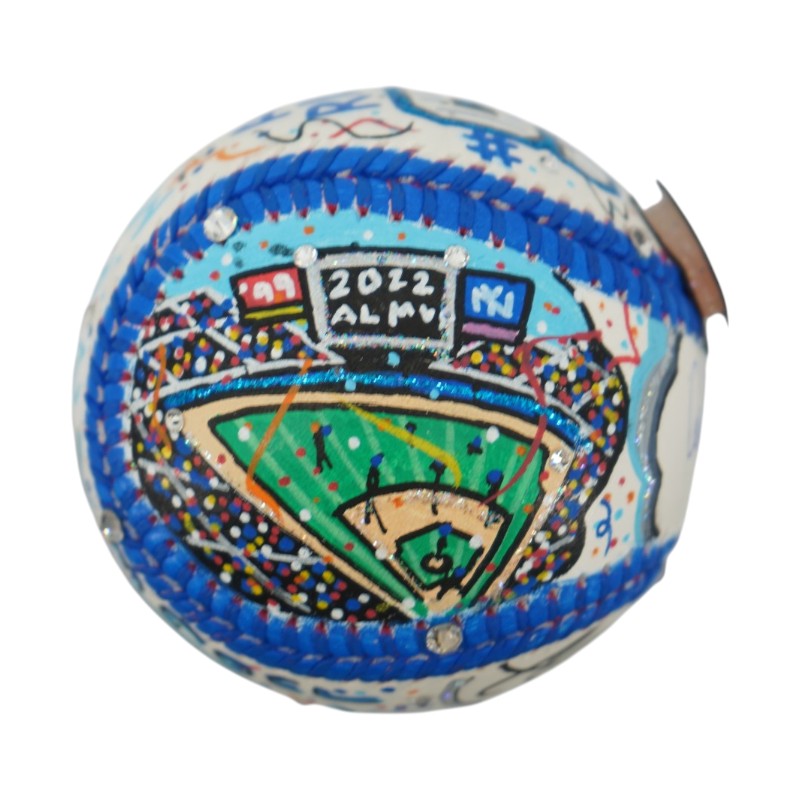Aaron Judge New York Yankees Autographed Fazzino Pop Art Baseball MLB/Fanatics Auth