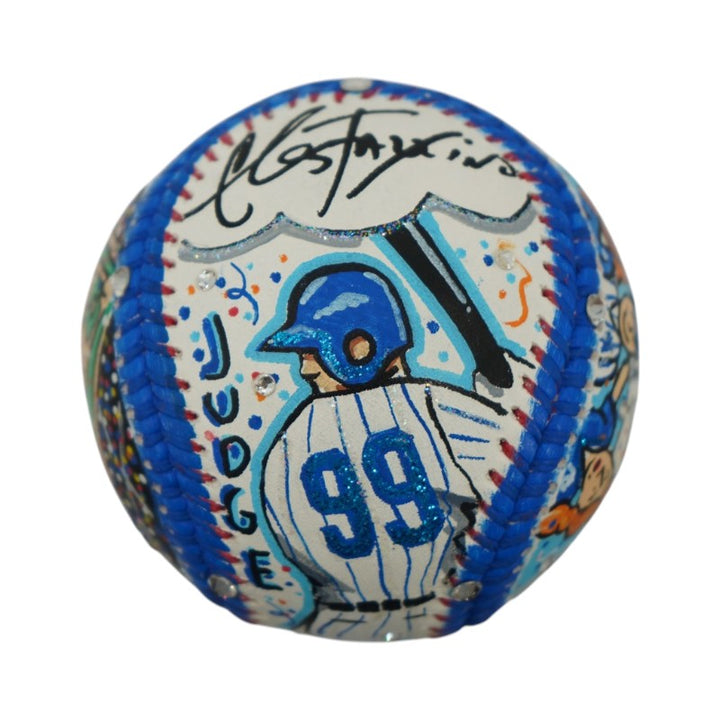 Aaron Judge New York Yankees Autographed Fazzino Pop Art Baseball MLB/Fanatics Auth