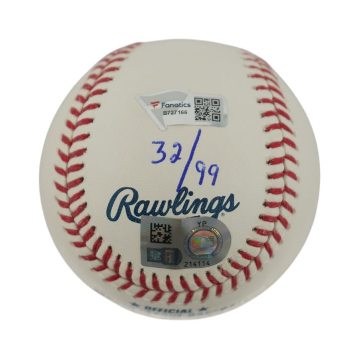 Aaron Judge Yankees Autographed Signed Inscribed 62 HR Logo Baseball LE 32/99 MLB/Fanatics Auth