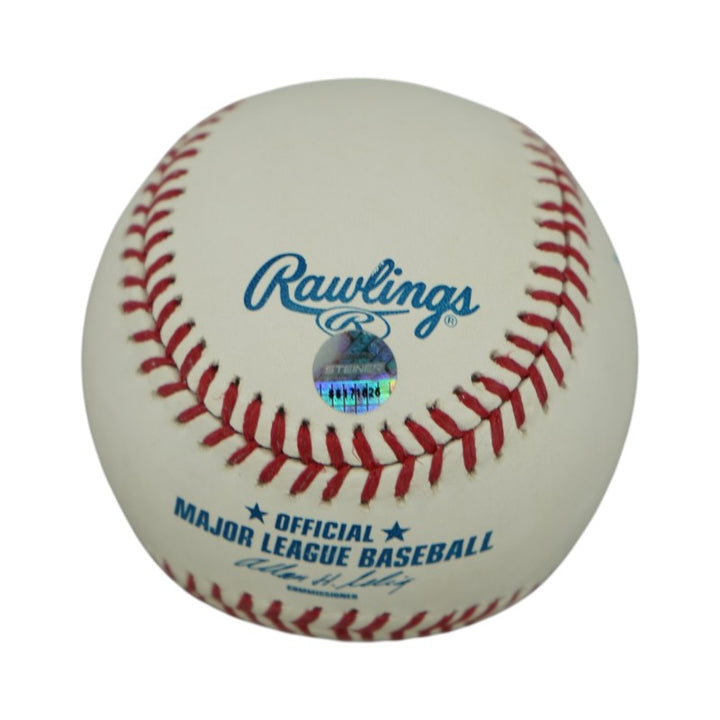 Andy Pettitte New York Yankees Autographed Stat Inscribed OMLB Baseball LE 13/46 Steiner COA