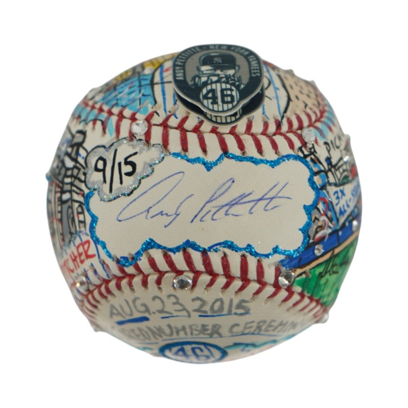 Andy Pettitte New York Yankees Autographed Fazzino Pop Art Baseball LE 9/15 Steiner COA