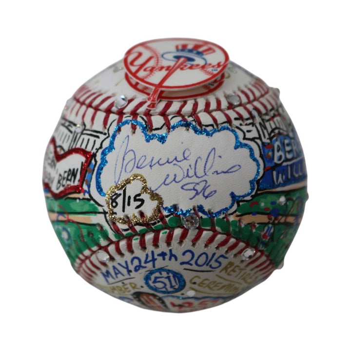Bernie Williams New York Yankees Signed Fazzino Pop Art Baseball (Steiner COA)