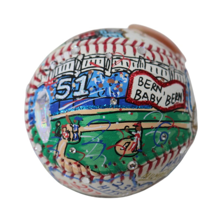 Bernie Williams New York Yankees Signed Fazzino Pop Art Baseball (Steiner COA)