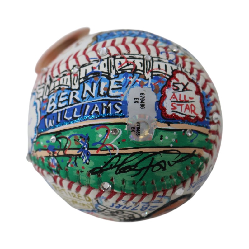 Bernie Williams New York Yankees Signed Fazzino Pop Art Baseball (Steiner COA)