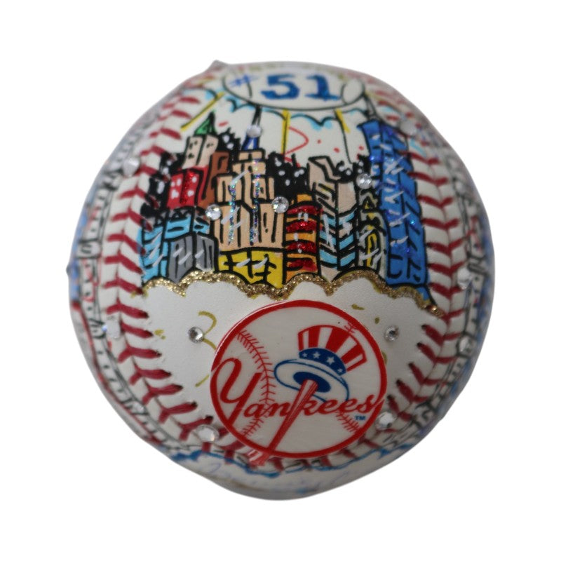 Bernie Williams New York Yankees Signed Fazzino Pop Art Baseball (Steiner COA)