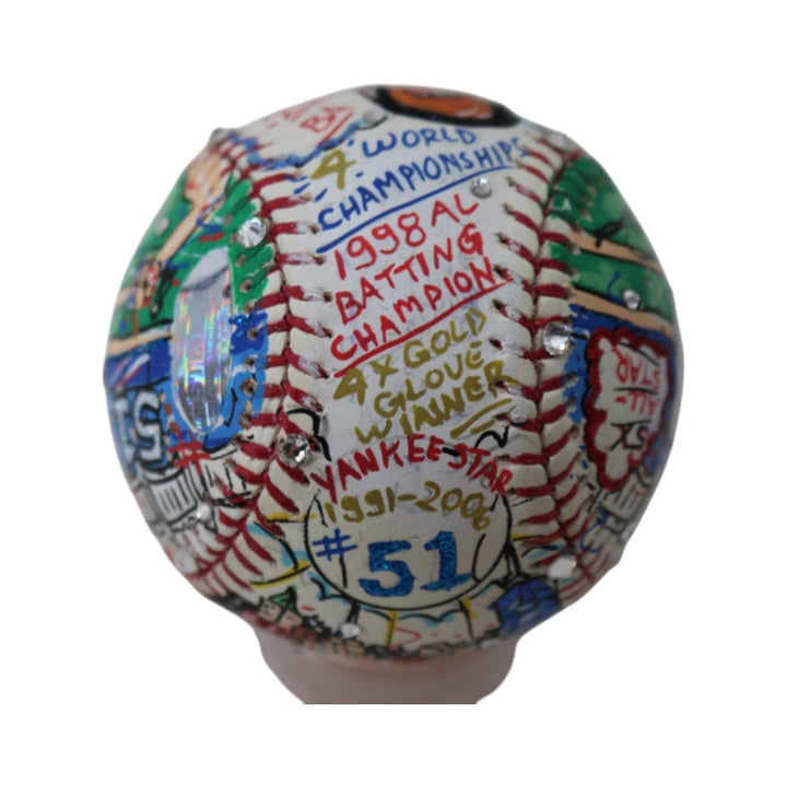 Bernie Williams New York Yankees Signed Fazzino Pop Art Baseball (Steiner COA)