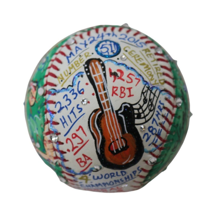 Bernie Williams New York Yankees Signed Fazzino Pop Art Baseball (Steiner COA)