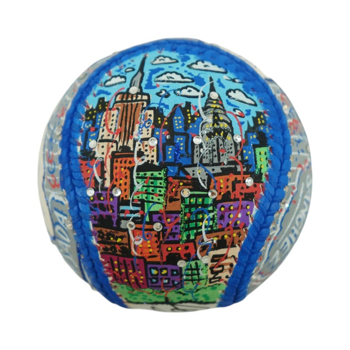 Berra Posada Sanchez New York Yankees Autographed Fazzino Pop Art Baseball LE 17/24 Steiner