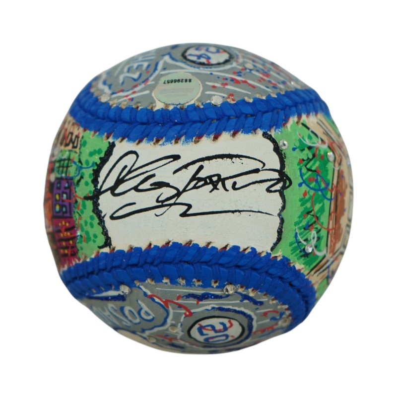 Berra Posada Sanchez New York Yankees Autographed Fazzino Pop Art Baseball LE 17/24 Steiner