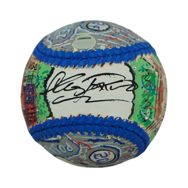 Berra Posada Sanchez New York Yankees Autographed Fazzino Pop Art Baseball LE 17/24 Steiner
