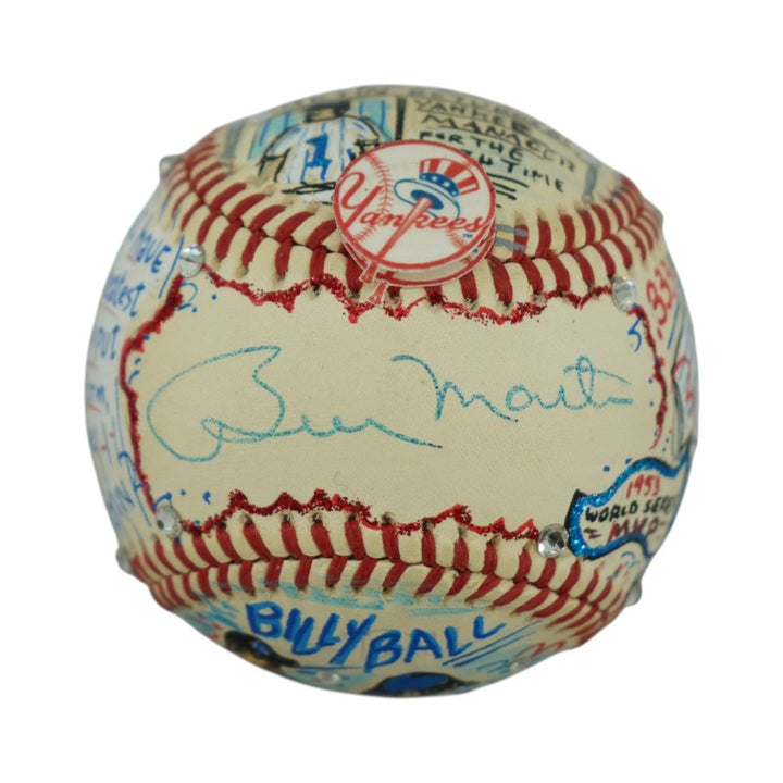 Billy Martin New York Yankees Autographed Signed Fazzino Pop Art Baseball (PSA Holo)