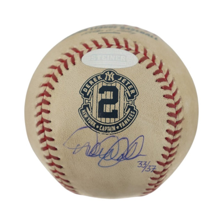 Derek Jeter New York Yankees Autographed Signed Game Used #2 Logo Baseball (MLB/JSA)