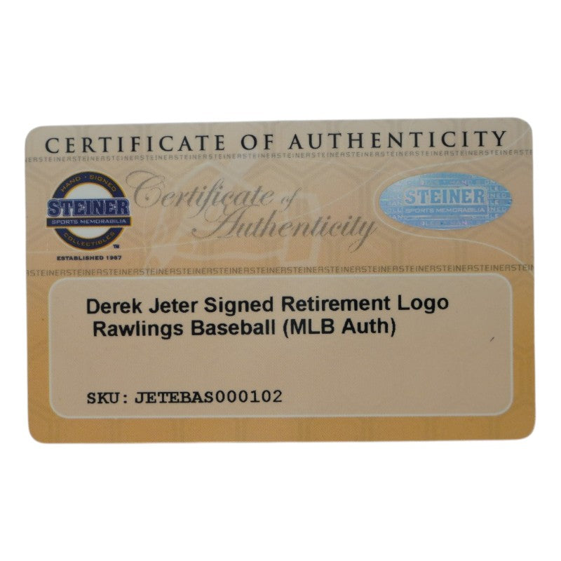 Derek Jeter New York Yankees Autographed Signed #2 Logo Baseball MLB/Steiner COA