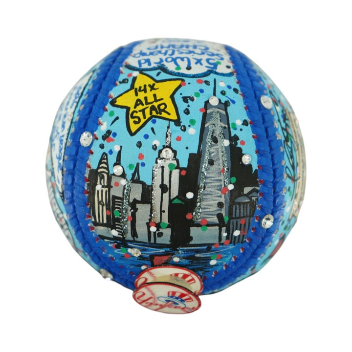 Derek Jeter New York Yankees Autographed Signed Fazzino Art Baseball Fanatics/MLB Auth