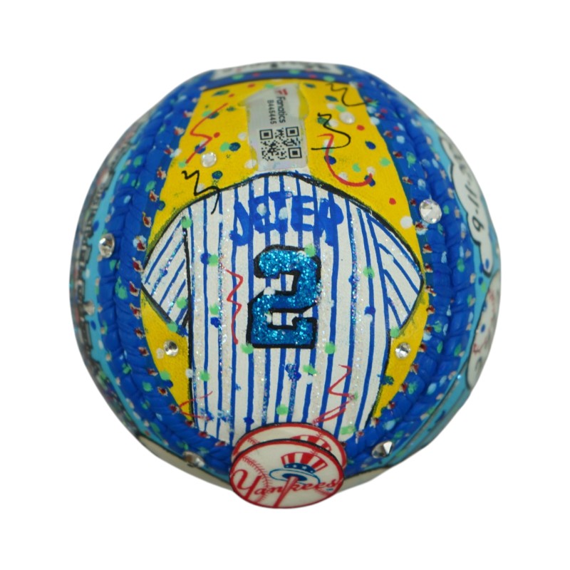 Derek Jeter New York Yankees Autographed Signed Inscribed Fazzino Art Baseball (Fanatics)