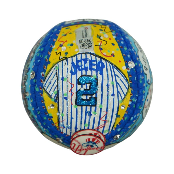 Derek Jeter New York Yankees Autographed Signed Inscribed Fazzino Art Baseball (Fanatics)